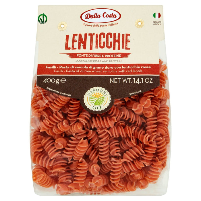 Dalla Costa Harmony Life Pasta Fusilli mit roten Linsen 400g