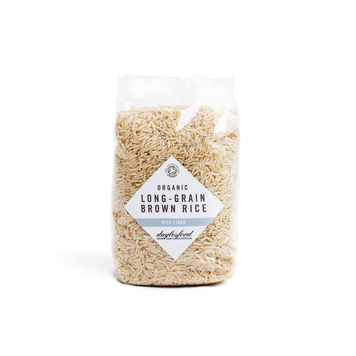 Daylesford orgánico largo grano marrón arroz 500g