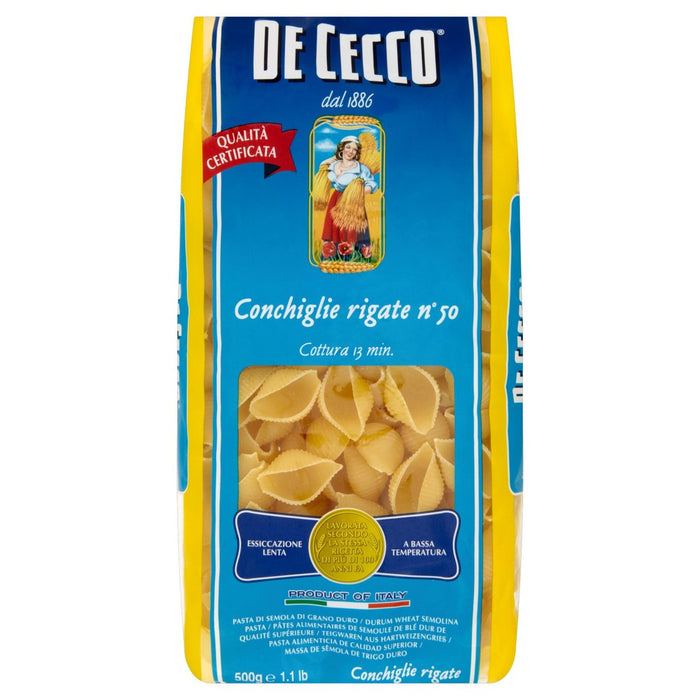 De Cecco Conchiglie Rigate 500G