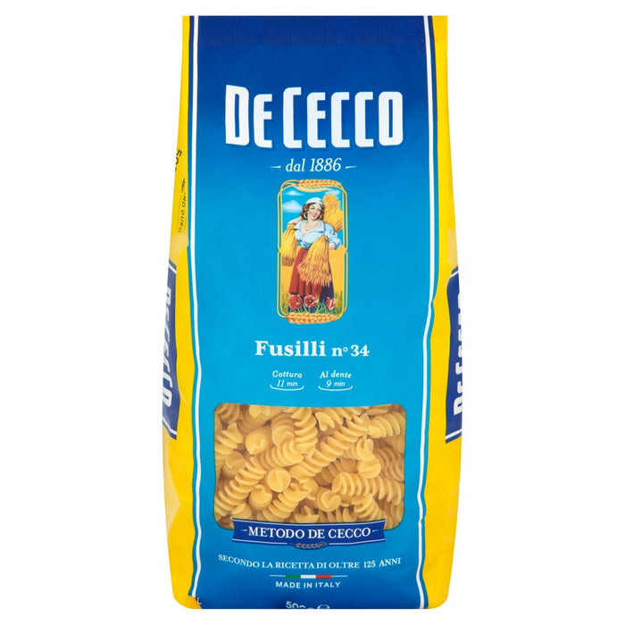 De cecco fusilli pasta 500g