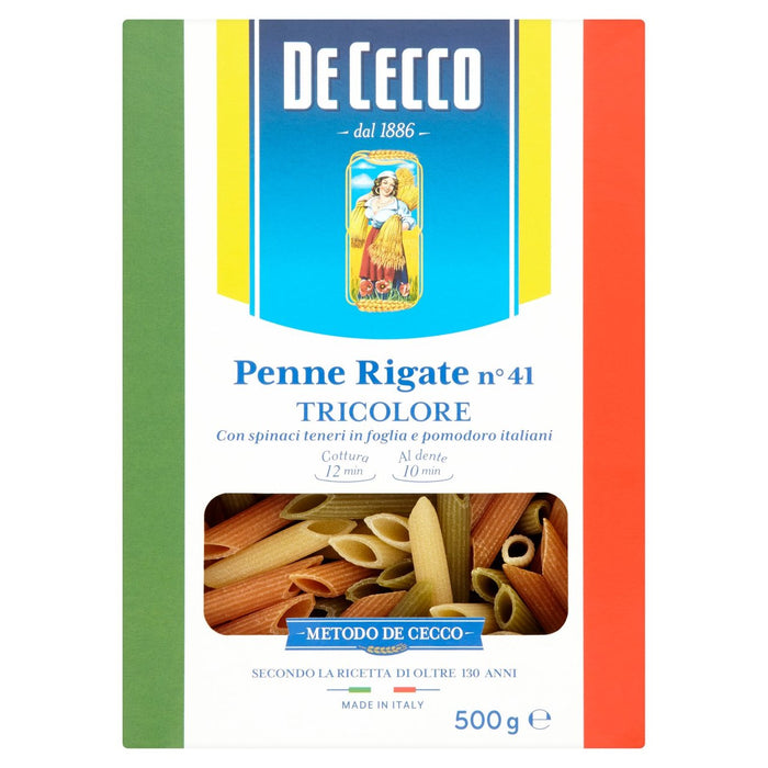 De Cecco Penne starre Tricolore 500G