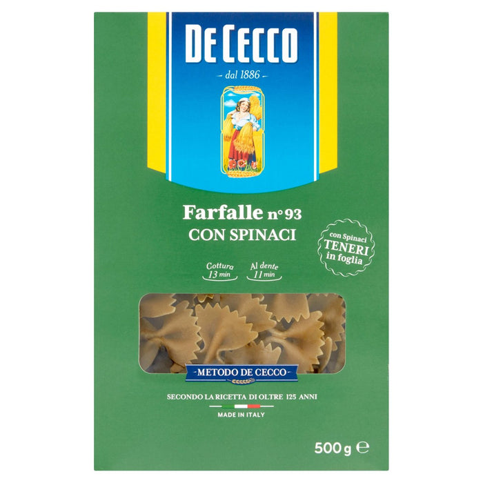 De Cecco Spinat Farfalle 500G