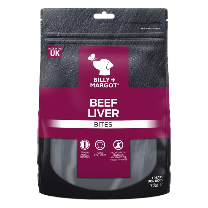 Billy & Margot Beef Liver Bites Dog Treats 60g