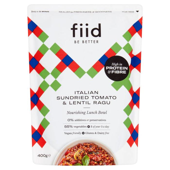 Fiid Italian Sundried Tomato Lentil Ragu 400g