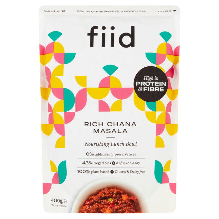 Fiid rico de garbanzos indios y lentejas chana masala 400g