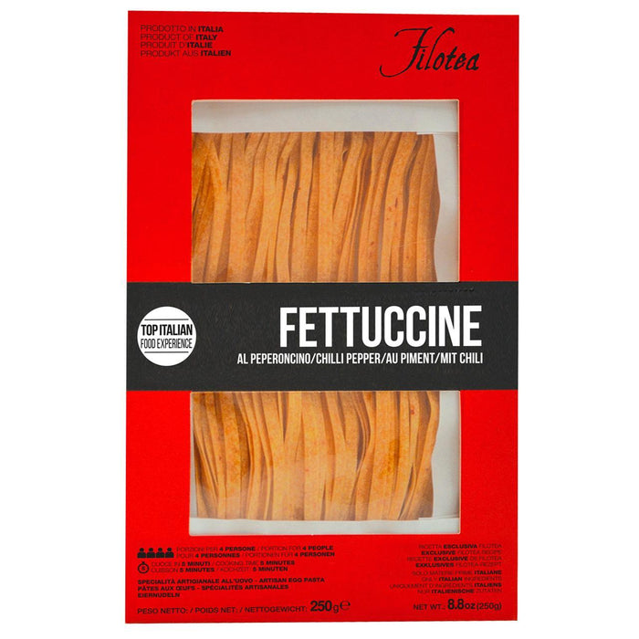 Filotea Chilli Pepper fettuccine huevo artesanal pasta 250g