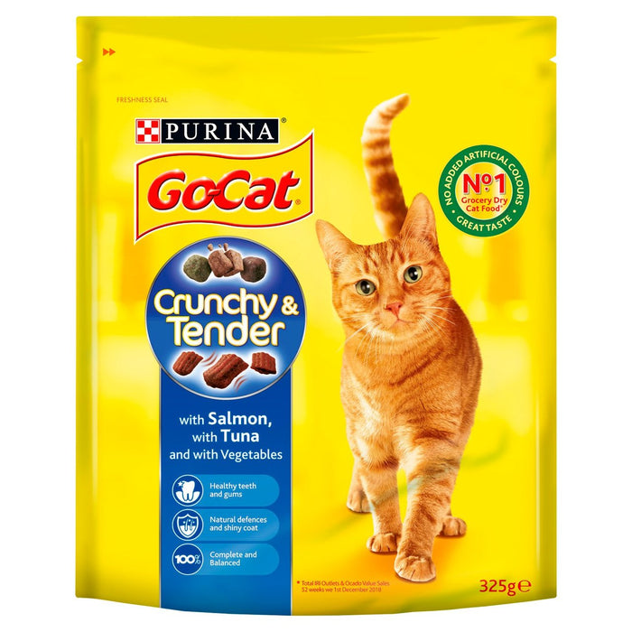 GO CAT CAT CAT et Tender Dry Cat Aliments Salmon Tuna Veg 325G