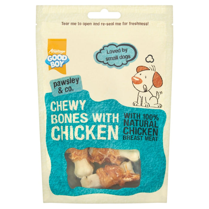 Bon garçon Mini Mini os avec des friandises de chien de poulet 80g