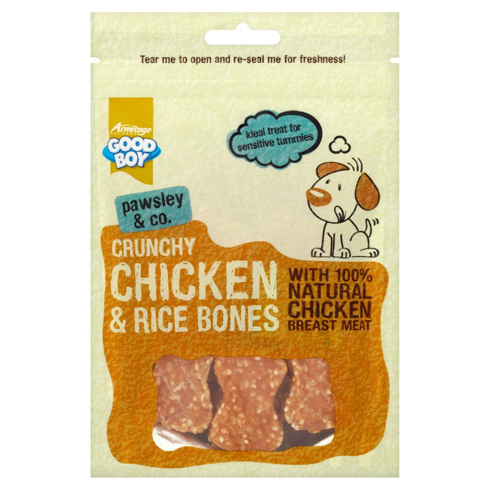 Bon garçon poulet croquant et riz greffe le chien 100g