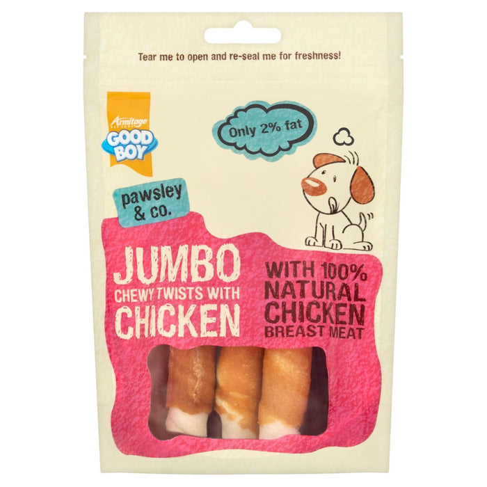 Good Boy Jumbo Twisters with Chicken Dog Treats 100g