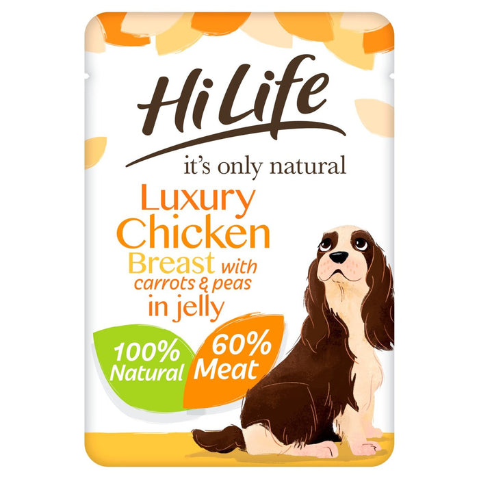 HiLife Its Only Natural Pechuga De Pollo, Guisantes Y Zanahorias 100g 