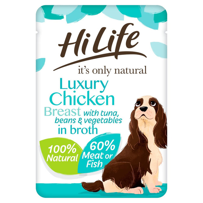 Hilife seine einzige natürliche Hühnerbrust, Thunfisch und Garten Gemüse 100g