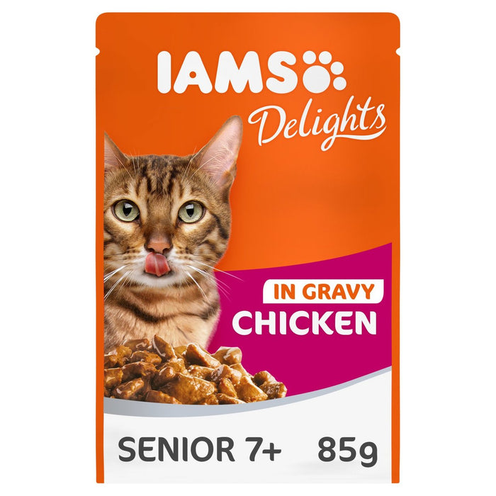 Iams Delights Senior Pollo en Salsa Bolsa 85g 