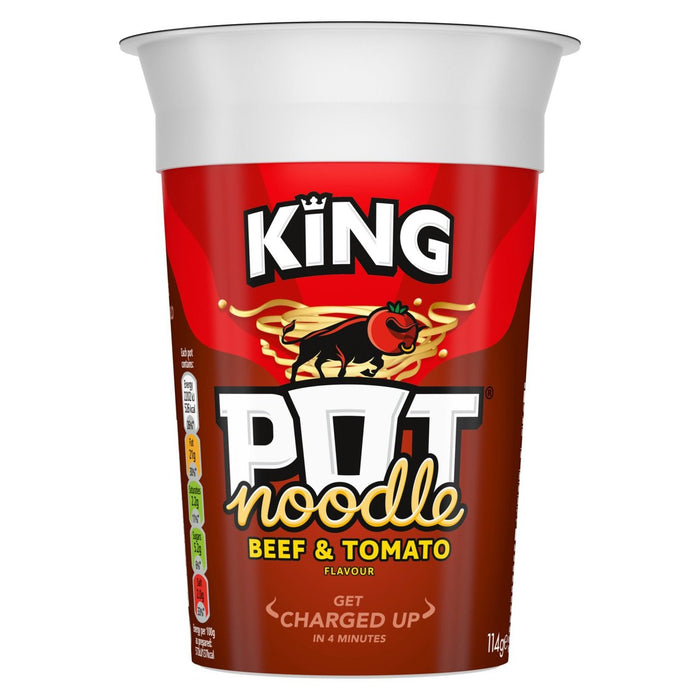 King Pot Noodle Beef & Tomato 114g