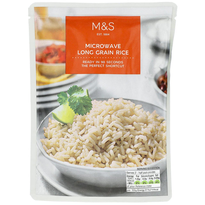 M&S Microwave Long Grain Rice 250g