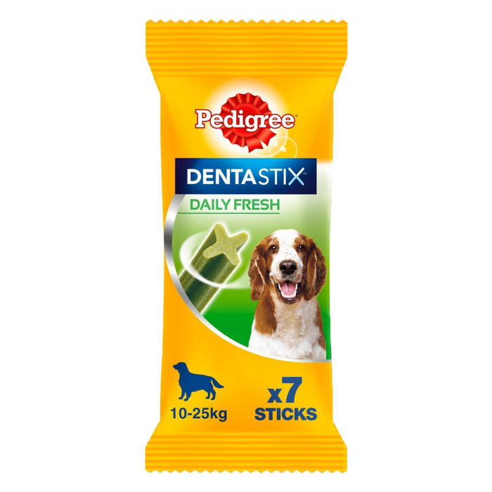 Pedigree Dentastix Fresh Daily Adult Medium Dog Golosinas dentales 7 x 26 g 