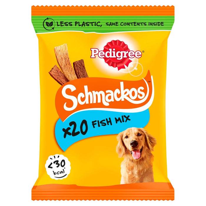 Pedigree schmackos gâteries avec des poissons 20 x 8g