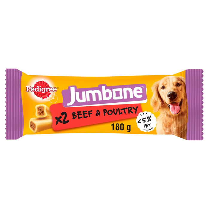 Pedigree Jumbone Adult Medium Dog Treat with Beef & Poultry 2 x 90g