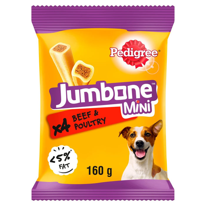 Pedigree Jumbone Small Dog Treats avec du bœuf et de la volaille 4 x 40G