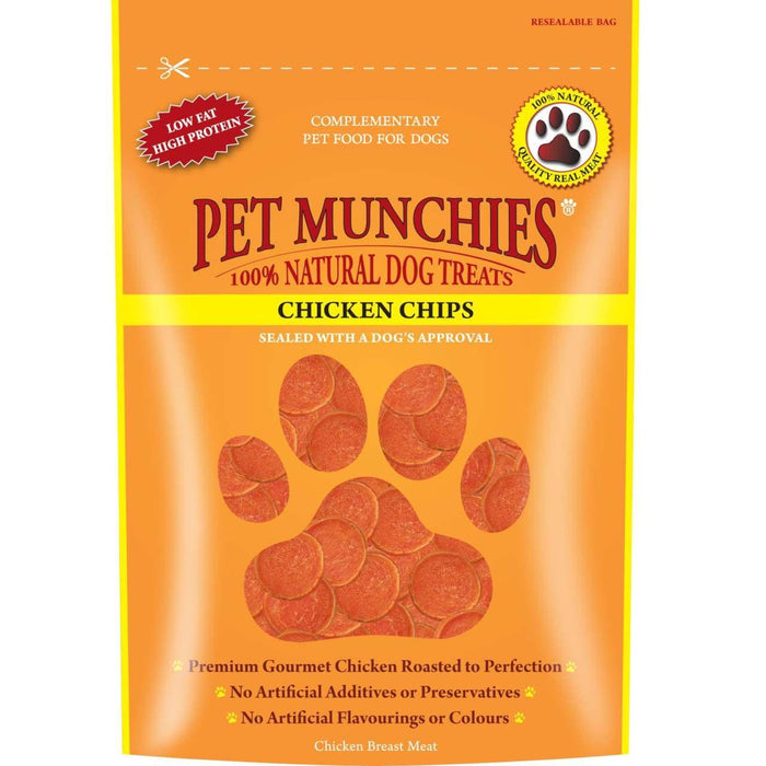 Munchies de mascotas 100% chips de pollo natural golosinas 100 g