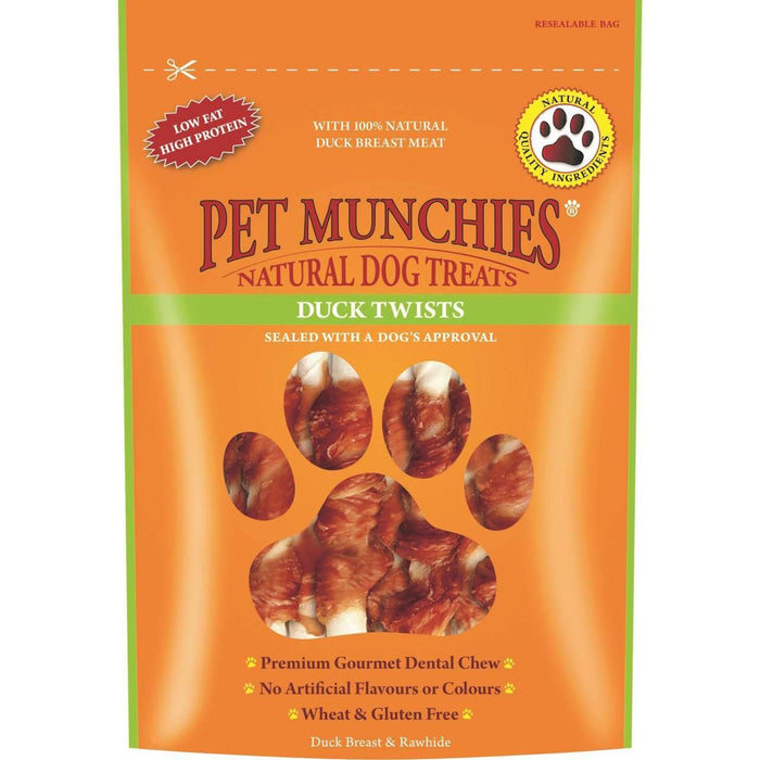 Pet Munchies 100% Twists de canard naturel traite 80g