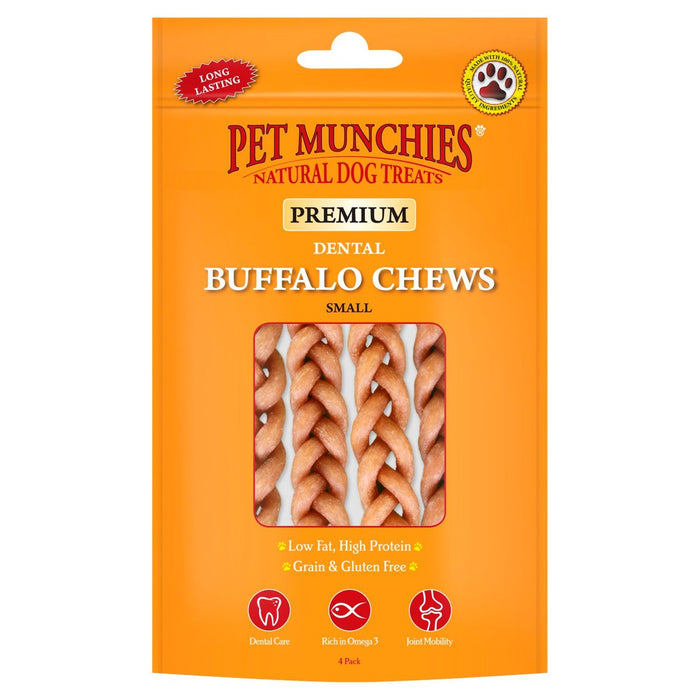 Pet Munchies Small Buffalo Dental Chew Dog Treats 55G