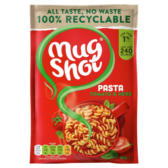 Taza disparó tomate y hierba pasta 64g