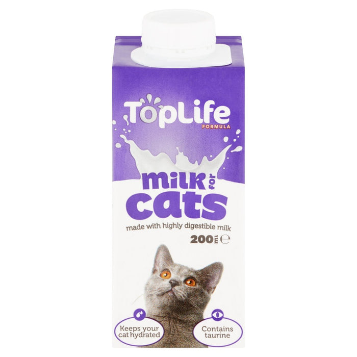 TopLife Leche de Vaca Reducida en Lactosa para Gatos 200ml 