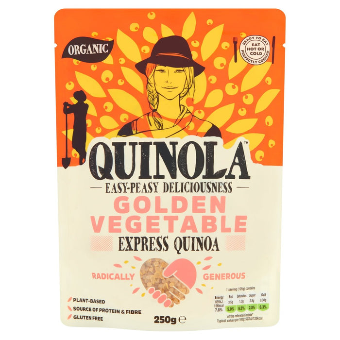 Quinola vegetal dorado orgánico listo para comer quinua 250g