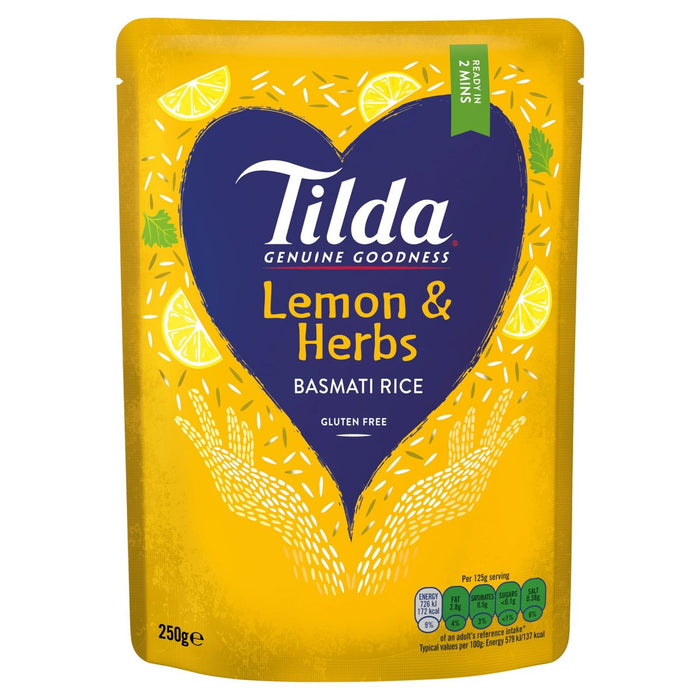 Tilda Microwave Lemon & Herbs Basmati Rice 250g