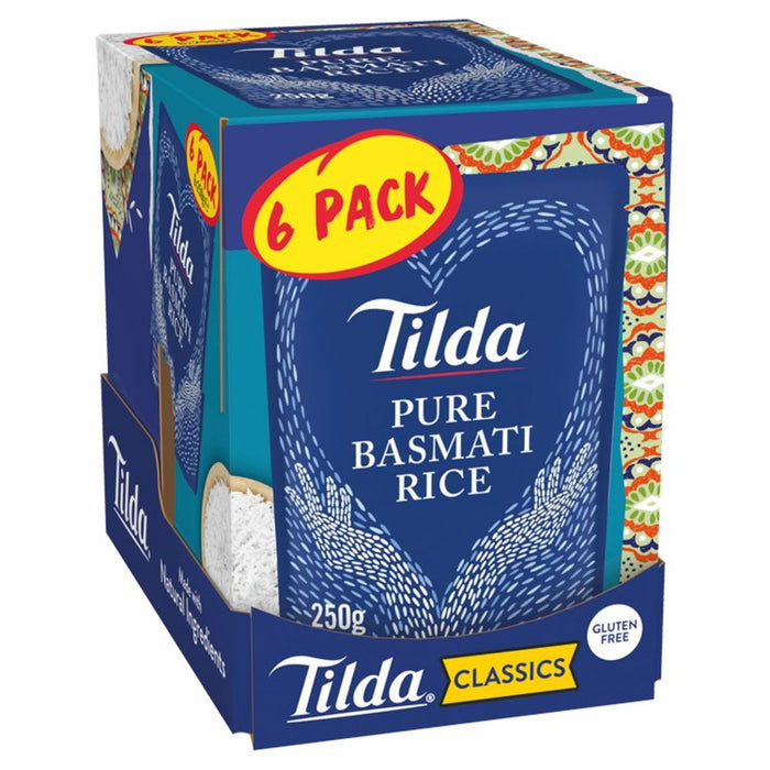 Tilda micro-ondes pur riz basmati 6 x 250g