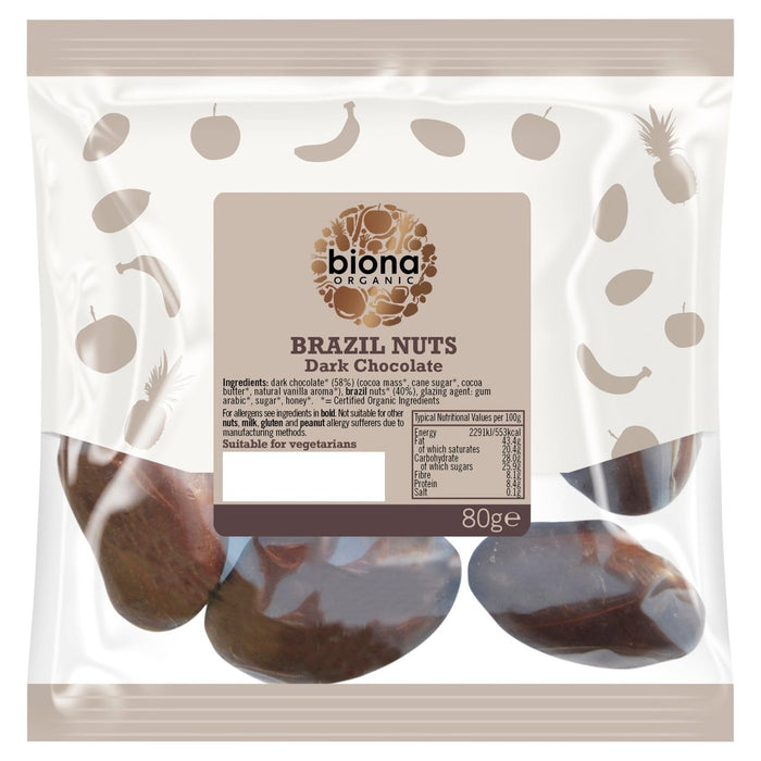 Biona Organic Brazil Nuts Dark Chocolate 80g