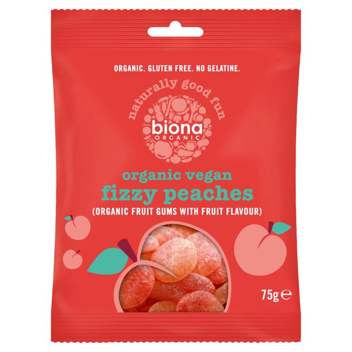 Biona bio pêche pétillante 75g