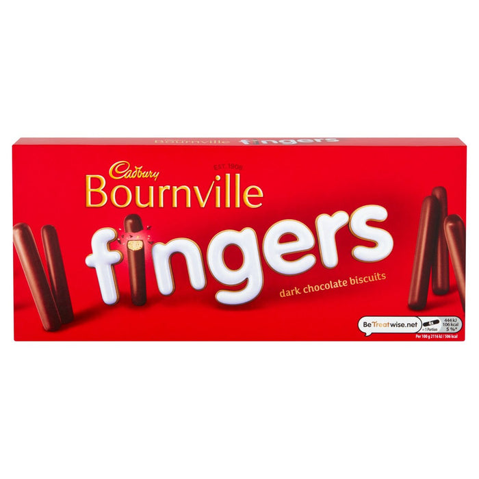 Cadbury Bournville Fingers Dark Chocolate Biscuits 114g