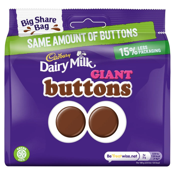 Cadbury Dairy Milk Giant Boutons 240G