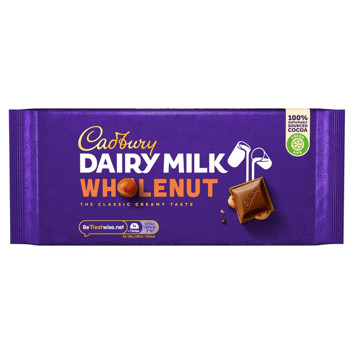 Cadbury Dairy Milk Nuez Entera 200g 