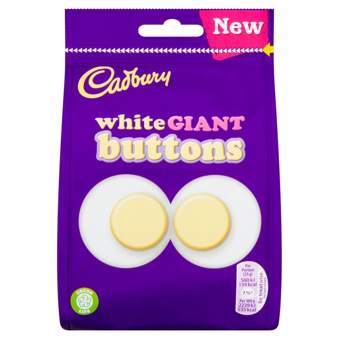 Cadbury White Buttons Giant Chocolate Bag 110g