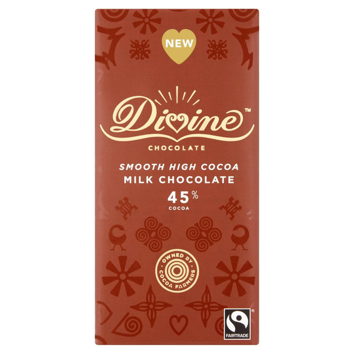 Divine 45% Cocoa Milk Chocolate Bar 90g