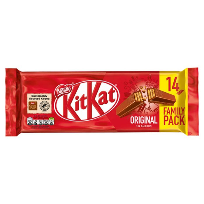 Kitkat 2 doigt Biscuit au chocolat au lait de doigt 14 x 20,7g