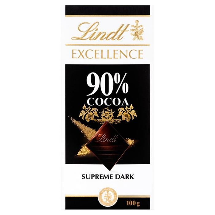 Lindt Excellence 90% Dark Supreme Chocolate Bar 100g