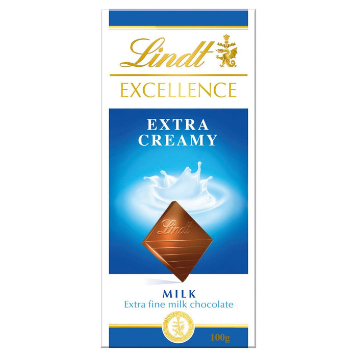 Lindt Excellence Extra Creamy Milk Chocolate Bar 100g