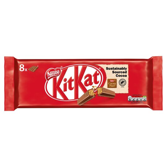 Kit Kat Barrita Chocolate con Leche 4 Dedos 8 x 41,5g 