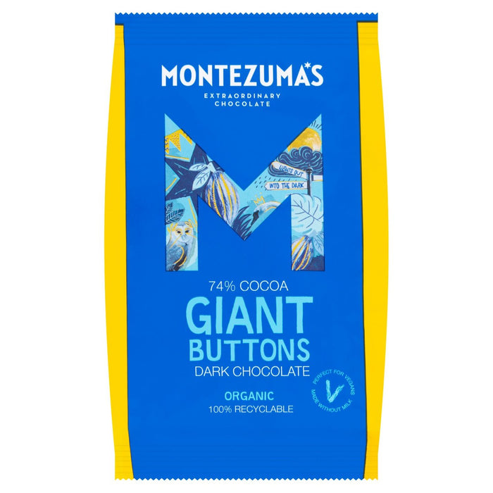 Boutons géants du chocolat noir de 73% de Montezuma 180g