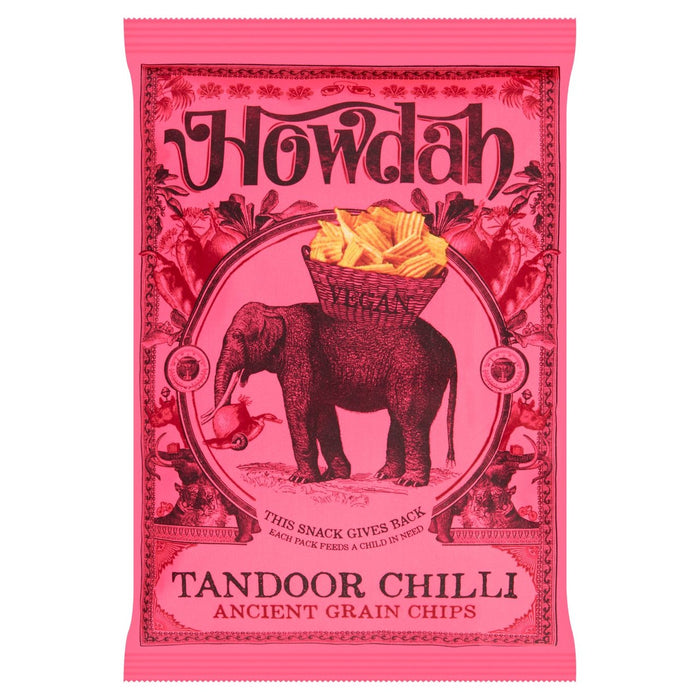 Howdah alte Getreide Chips Tandoor Chili 130g