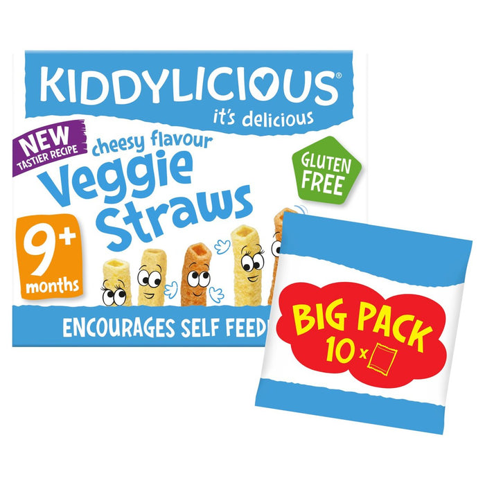 Paies végétariennes au fromage kiddylicious 9 mths + big pack 10 x 12g