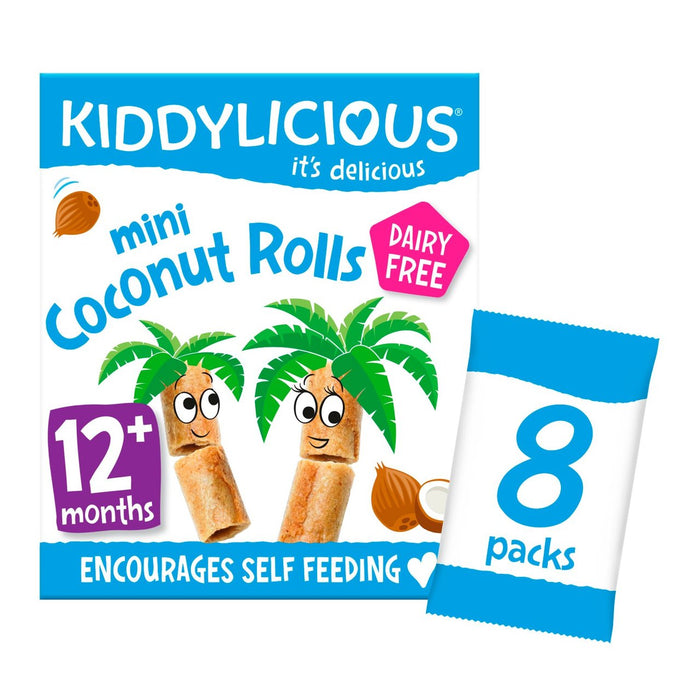 Kinddyllicious Mini Coconut Rolls 8 x 7g