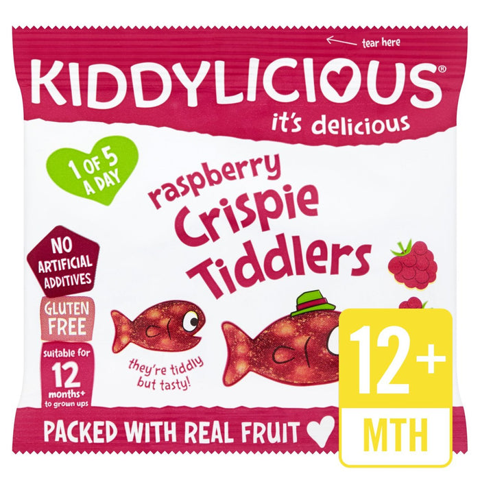 Kinddylicicious Himbeer knusprige Tiddler 12 Monate+ 12g