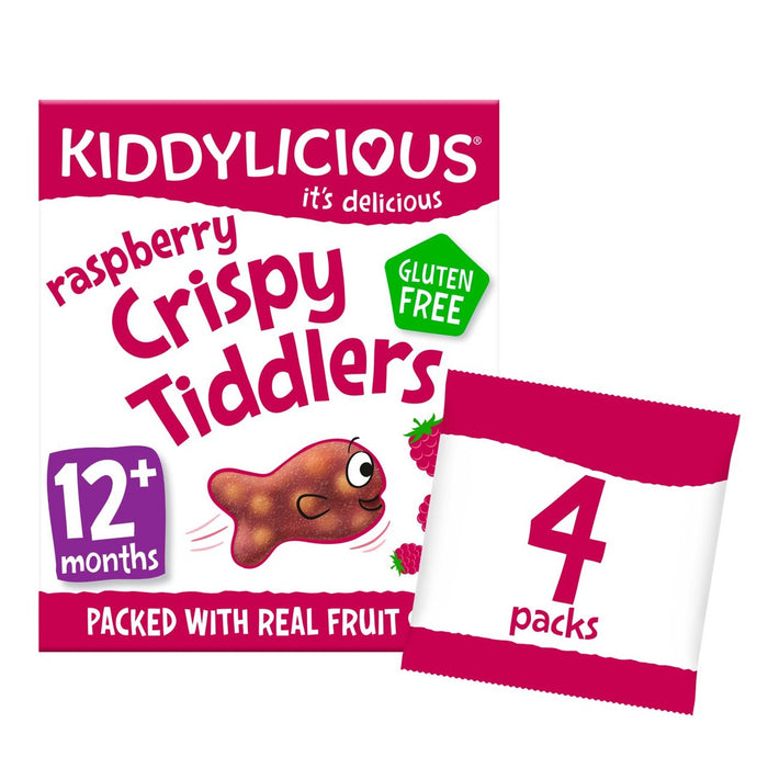 Kiddylicious Raspberry Crispy Tiddlers 12 MTS + Multipack 4 x 12g