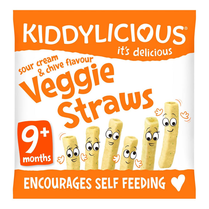 Kiddylicious Sour Cream & Chive Veggie Straws 9 mths+ 12g