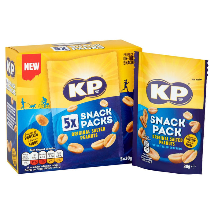 KP gesalzene Erdnüsse Multipack 5 Pack 5 x 30g